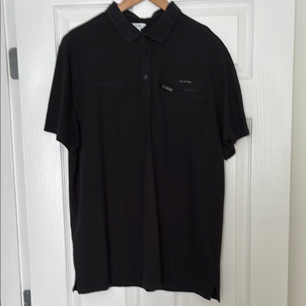 Calvin Klein Black Crew Neck Polo